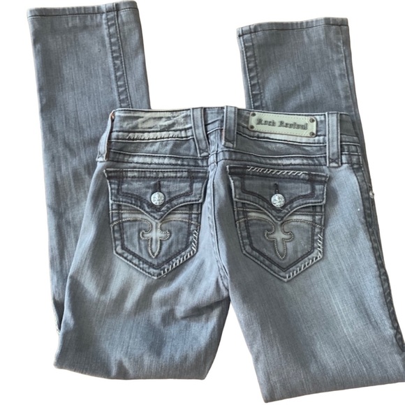 Rock revival Celine straight jeans denim grey 27 - Picture 4 of 10